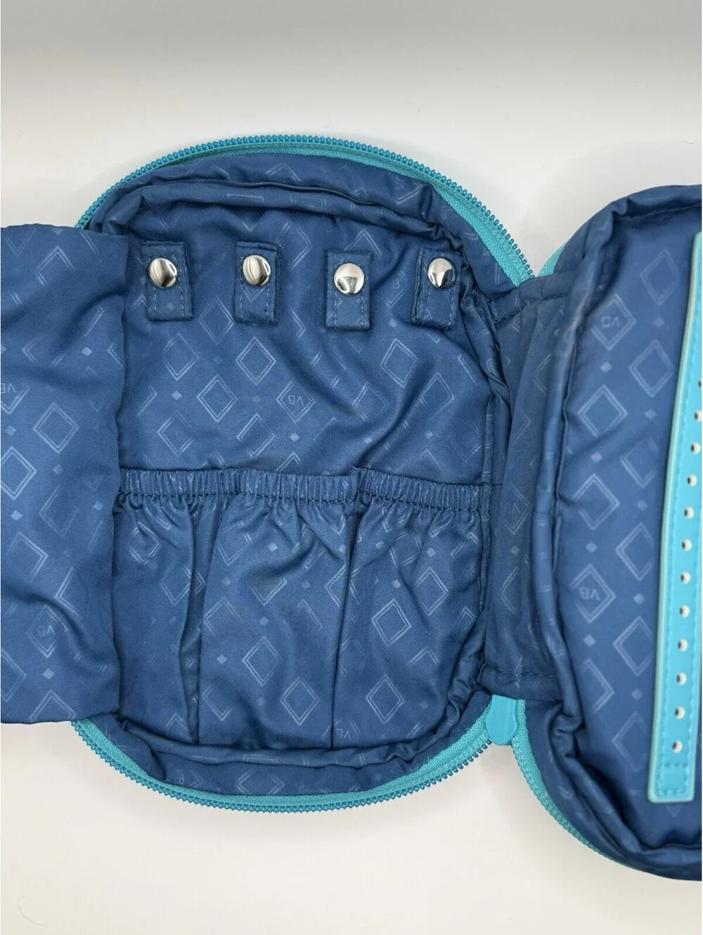 Vera Bradley COMPACT TRAVEL COSMETIC Jewelry POUCH PEACOCK GARDEN Pattern
